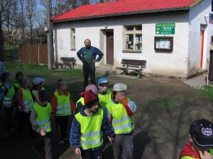 Karel Boček a děti z MŠ Dr.Jana Malíka Chrudim